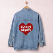 Corgi Mama Niedlich Rotes Herz Jeansjacke (Hangar)