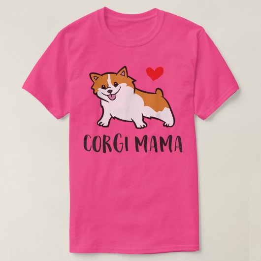 Corgi Mama Niedlich Welsh Corgi T-Shirt (Design vorne)