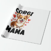 Corgi-Mama - Niedliche Corgi-Mama Geschenkpapier (Ungerollt)