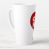 Corgi Mama Niedliches Rotes Herz Monogramm Milchtasse (Linke Ecke)