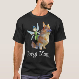 Corgi-Mama Pembroke Welsh Corgi & Fee Retro-Hund T-Shirt