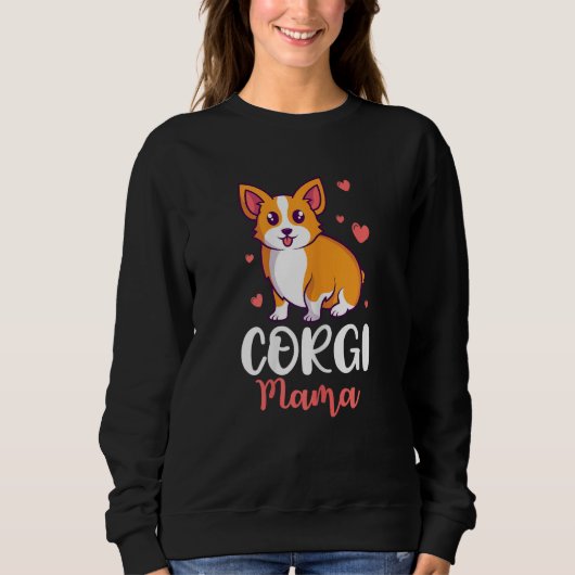 Corgi Mama Puppy Mom Best Dog Sweatshirt (Vorderseite)