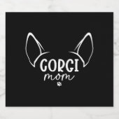 Corgi Mama Schaumweinetikett (Einzelnes Label)