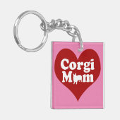 Corgi Mama Schlüsselanhänger (Vorderseite links)