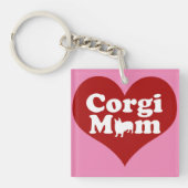 Corgi Mama Schlüsselanhänger (Vorderseite)