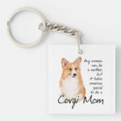 Corgi-Mama-Schlüsselring Schlüsselanhänger (Vorderseite)