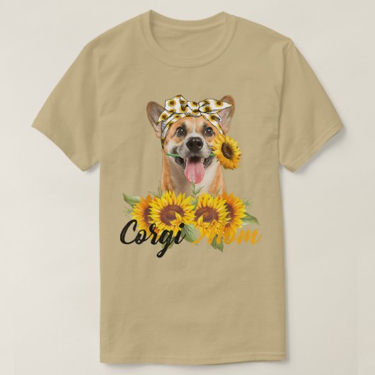 Corgi Mama Sonnenblume Sommer Dog Mama Mama Women  T-Shirt (Design vorne)