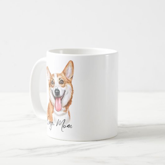 Corgi Mama Tasse (Vorderseite Links)