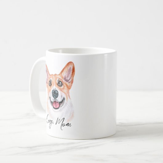 Corgi Mama Tasse (Vorderseite Links)