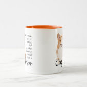 Corgi-Mama-Tasse Zweifarbige Tasse (Mittel)