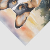 Corgi Meadow Magic: Ein blumenentzückendes Erlebni Seidenpapier (Detail)