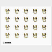 Corgi Meme Pixel Sonnenbrille Niedlicher Hund Herz-Aufkleber (Blatt)