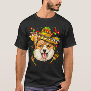 Corgi Men Women Kids Sombrero T-Shirt