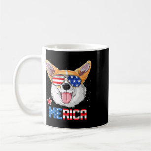 Corgi Merica 4. Juli T-Shirt Kinder Jungen Mädchen Kaffeetasse