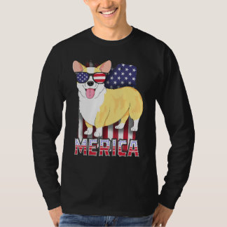 Corgi Merica für Kinder Jungs US Flagge 4. Juli Do T-Shirt