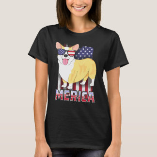 Corgi Merica für Kinder Jungs US Flagge 4. Juli Do T-Shirt