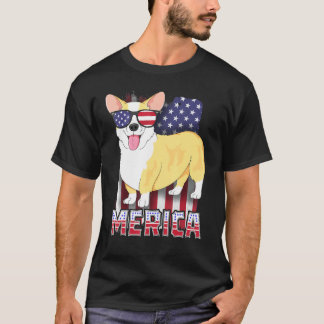 Corgi Merica für Kinder Jungs US Flagge 4. Juli Do T-Shirt