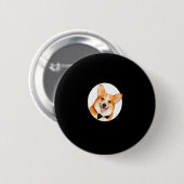 Corgi-Merkmale T-Shirt Button (Vorne & Hinten)