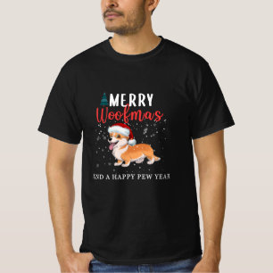 Corgi Merry-Woofmas und ein glückliches Paw-Jahr-G T-Shirt