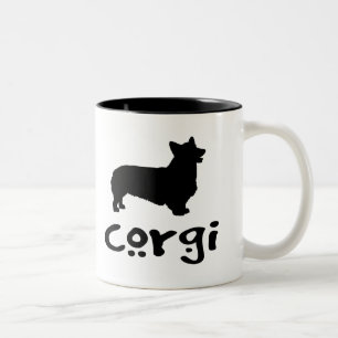 Corgi mit coolem Text Zweifarbige Tasse