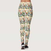 Corgi mit Ostereier Urlaub Leggings (Rückseite)