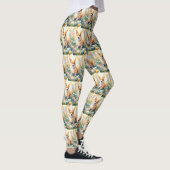 Corgi mit Ostereier Urlaub Leggings (Rechts)