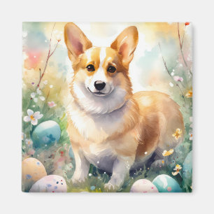 Corgi mit Ostereiern Feiertag Magnet