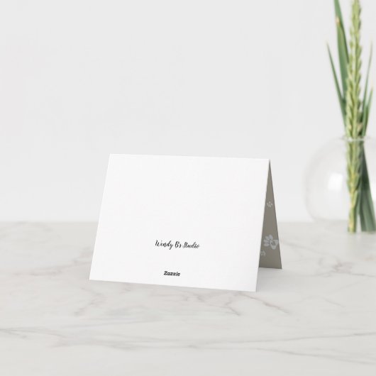 Corgi mit Paw Prints Dankeskarte (Rückseite)