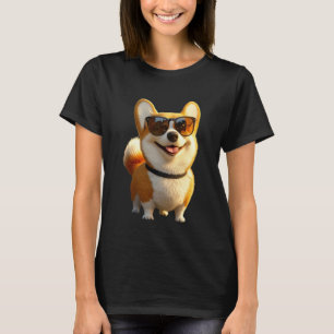 Corgi mit Sonnenbrille Welsh Corgis Hunde Niedlich T-Shirt