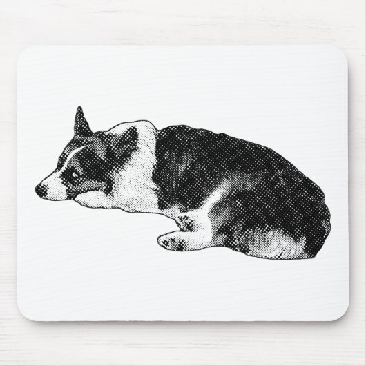 Corgi mit starkem Blick Mousepad (Vorne)