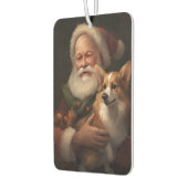 Corgi mit Weihnachtsfeiern Autolufterfrischer (Links)