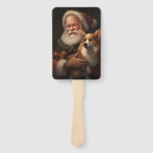 Corgi mit Weihnachtsfeiern Fächer (Vorderseite)