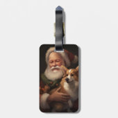 Corgi mit Weihnachtsfeiern Gepäckanhänger (Rückseite vertikal)