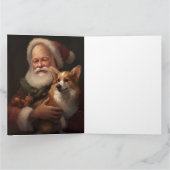 Corgi mit Weihnachtsfeiern Karte (Innenseite)