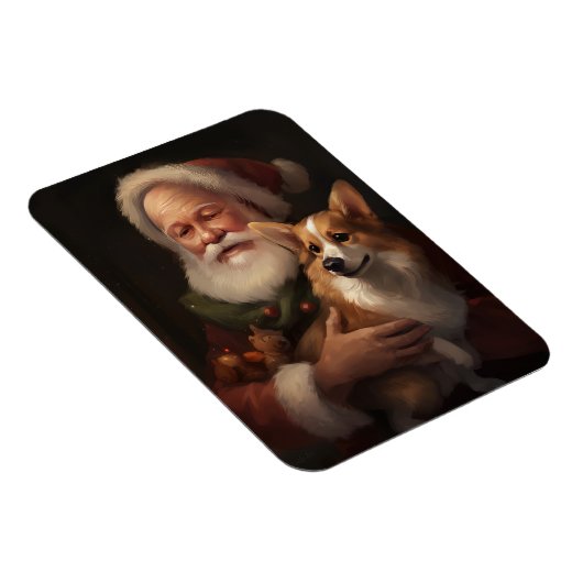 Corgi mit Weihnachtsfeiern Magnet (Rechte Seite)