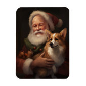 Corgi mit Weihnachtsfeiern Magnet (Vertikal)