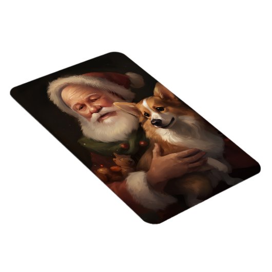 Corgi mit Weihnachtsfeiern Magnet (Rechte Seite)