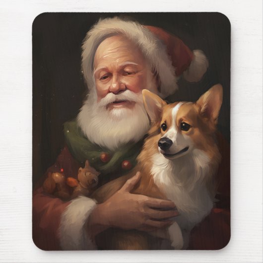 Corgi mit Weihnachtsfeiern Mousepad (Vorne)