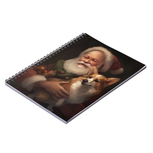 Corgi mit Weihnachtsfeiern Notizblock (Linke Seite)