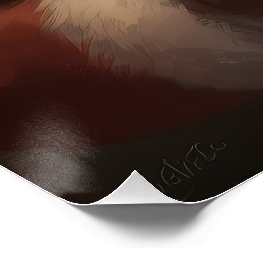 Corgi mit Weihnachtsfeiern Poster (Ecke)