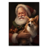 Corgi mit Weihnachtsfeiern Tischnummer (Rückseite)