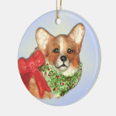Corgi mit winden Verzierung Keramik Ornament (Links)