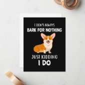 Corgi Mitteilungskarte (Vorderseite/Rückseite Beispiel)