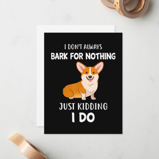 Corgi Mitteilungskarte (Vorderseite/Rückseite Beispiel)