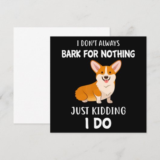 Corgi Mitteilungskarte (Vorne/Hinten)