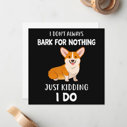 Corgi Mitteilungskarte (Vorderseite/Rückseite Beispiel)