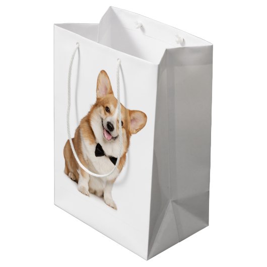 Corgi Mittlere Geschenktüte (Rückseite Schrägansicht)