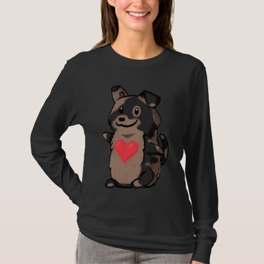 Corgi Mix Liebe T-Shirt (Vorderseite)