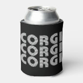Corgi Modern White Text Dosenkühler (Kanne Vorderseite)