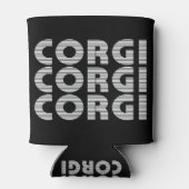 Corgi Modern White Text Dosenkühler (Rückseite)
